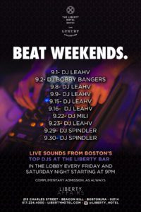 Beat Weekends September schedule evite